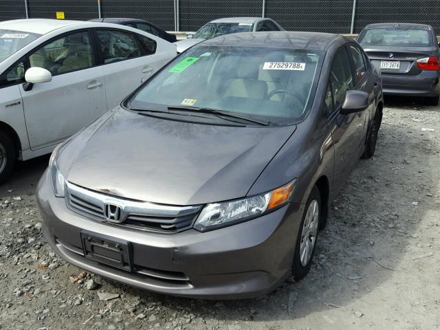 19XFB2F50CE048290 - 2012 HONDA CIVIC LX GRAY photo 2