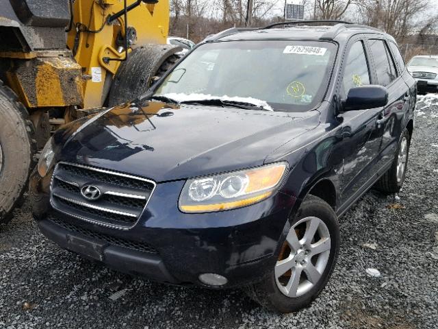 5NMSH73E88H187176 - 2008 HYUNDAI SANTA FE S BLUE photo 2