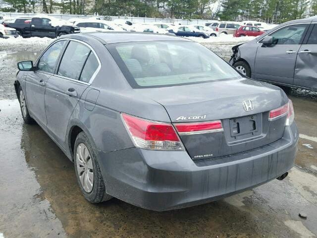 1HGCP2F30BA081957 - 2011 HONDA ACCORD LX GRAY photo 3