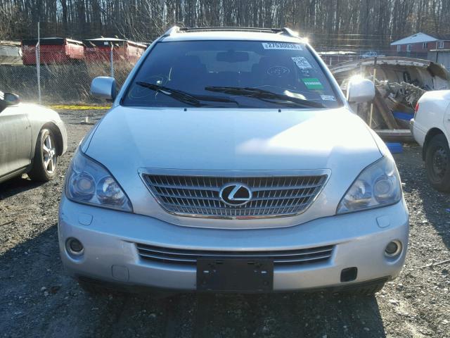 JTJHW31U882043096 - 2008 LEXUS RX 400H SILVER photo 9