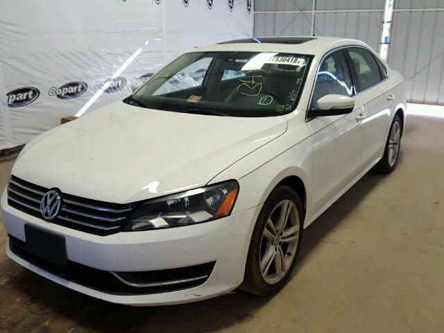 1VWBS7A35EC116575 - 2014 VOLKSWAGEN PASSAT SE WHITE photo 2