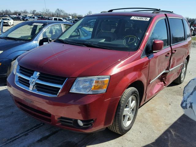 2D4RN5D12AR379344 - 2010 DODGE GRAND CARA MAROON photo 2