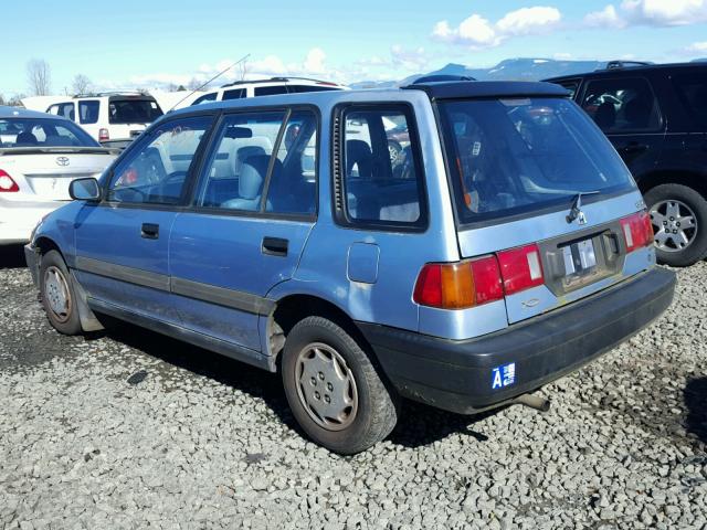 JHMEY3743KS001254 - 1989 HONDA CIVIC WAGO BLUE photo 3