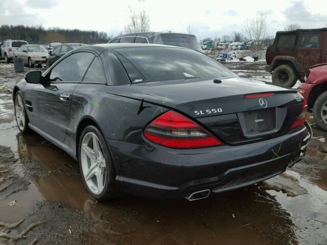 WDBSK71F79F154938 - 2009 MERCEDES-BENZ SL 550 BLACK photo 3