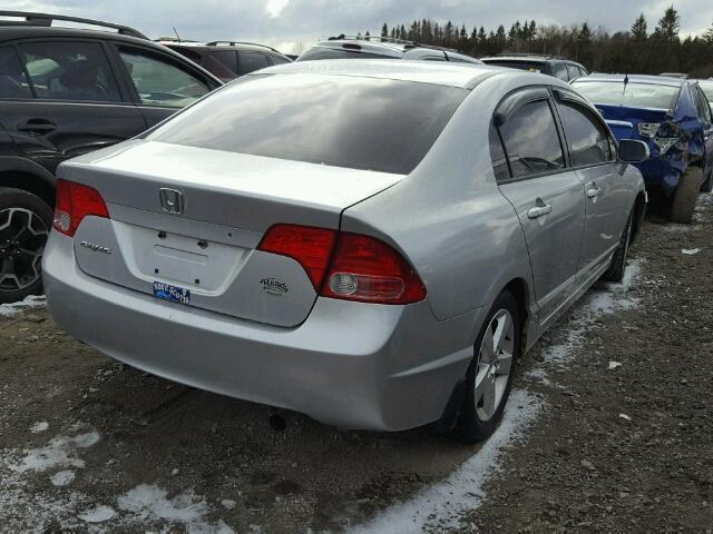 2HGFA16507H003276 - 2007 HONDA CIVIC LX SILVER photo 4