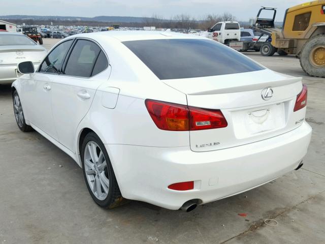 JTHBK262475048054 - 2007 LEXUS IS 250 WHITE photo 3