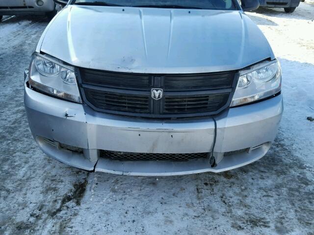 1B3CC4FB2AN164621 - 2010 DODGE AVENGER SX SILVER photo 9