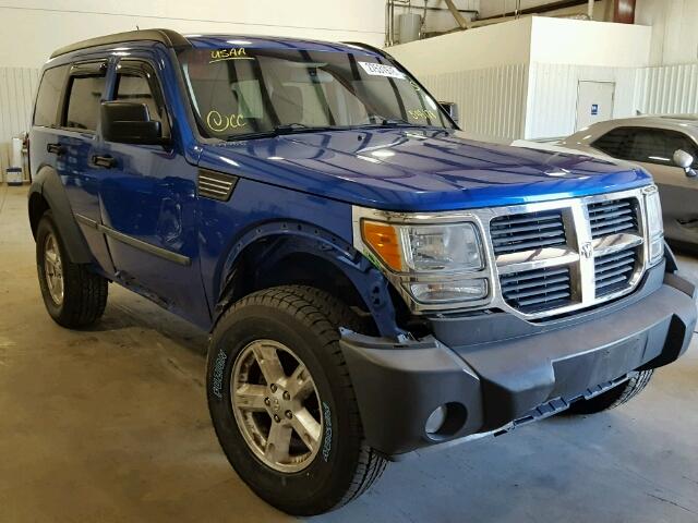 1D8GU28K47W593178 - 2007 DODGE NITRO SXT BLUE photo 1