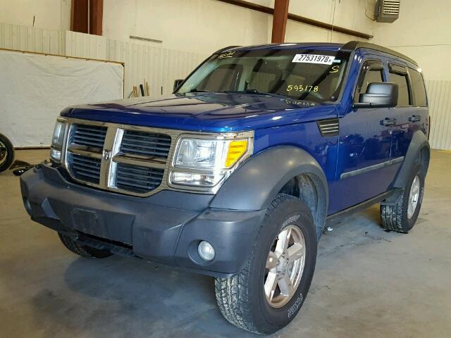 1D8GU28K47W593178 - 2007 DODGE NITRO SXT BLUE photo 2