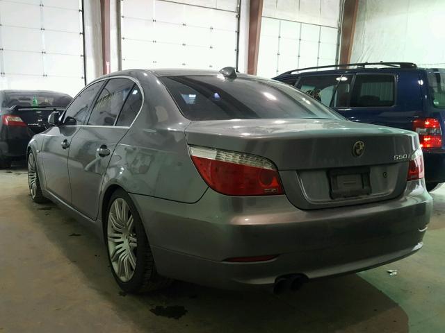 WBANW53598CT53529 - 2008 BMW 550 I GRAY photo 3