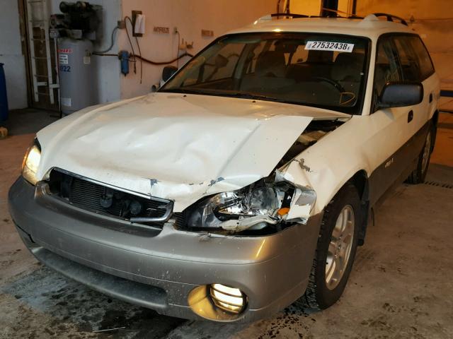 4S3BH665127666060 - 2002 SUBARU LEGACY OUT WHITE photo 2