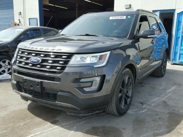 1FM5K7D83HGB90237 - 2017 FORD EXPLORER X GRAY photo 2