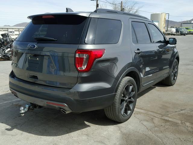 1FM5K7D83HGB90237 - 2017 FORD EXPLORER X GRAY photo 4