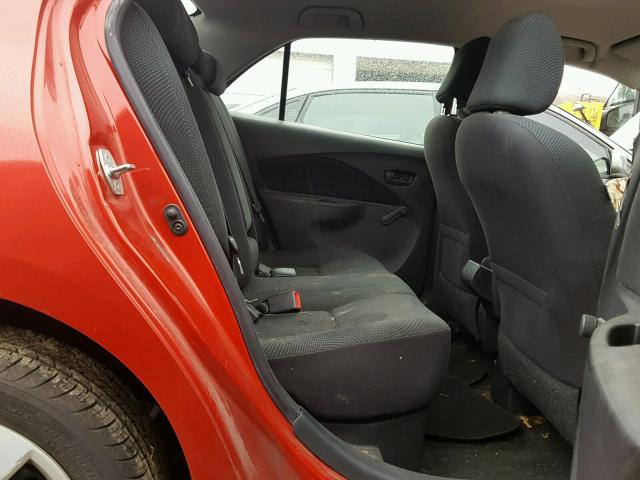 JTDBT903691322387 - 2009 TOYOTA YARIS RED photo 6