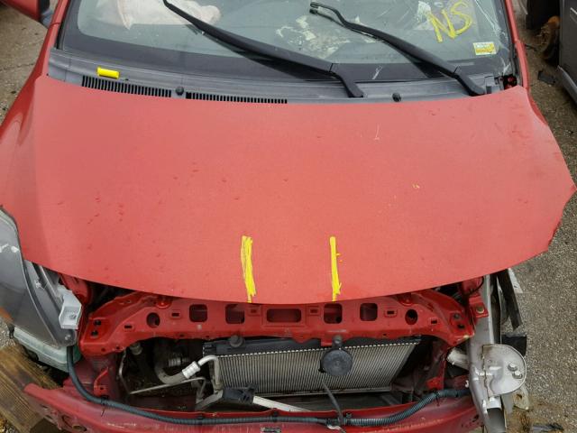 JTDBT903691322387 - 2009 TOYOTA YARIS RED photo 7