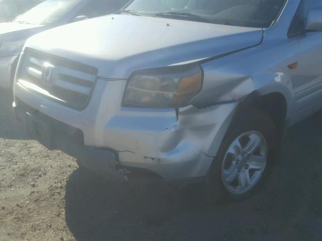 5FNYF28238B013860 - 2008 HONDA PILOT VP SILVER photo 9