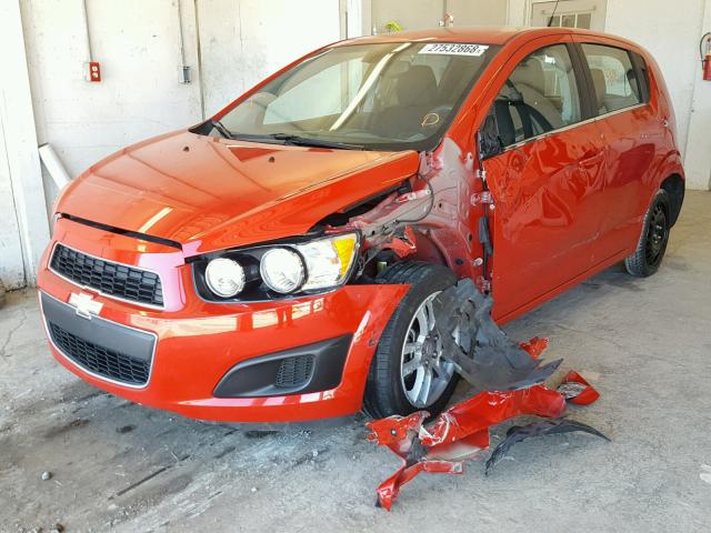 1G1JC6SH5D4123494 - 2013 CHEVROLET SONIC LT RED photo 2