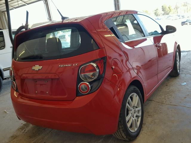 1G1JC6SH5D4123494 - 2013 CHEVROLET SONIC LT RED photo 4