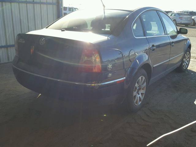 WVWPD63B33P095149 - 2003 VOLKSWAGEN PASSAT GLS BLUE photo 4