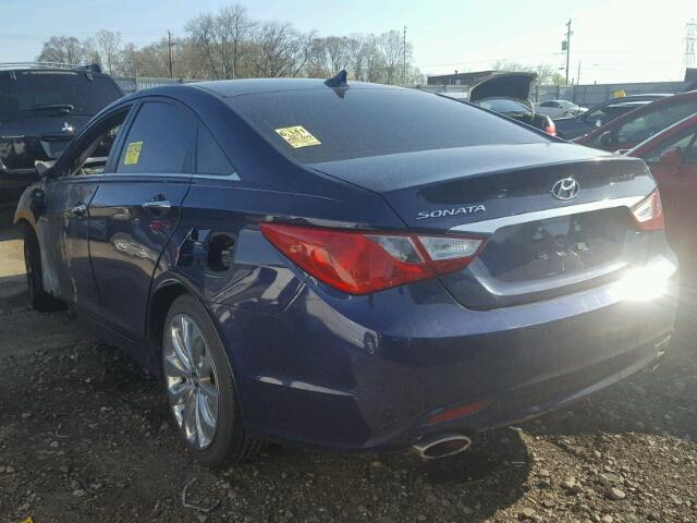 5NPEC4AC4BH066585 - 2011 HYUNDAI SONATA SE BLUE photo 3