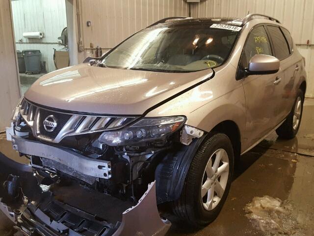 JN8AZ18W19W100664 - 2009 NISSAN MURANO S TAN photo 2