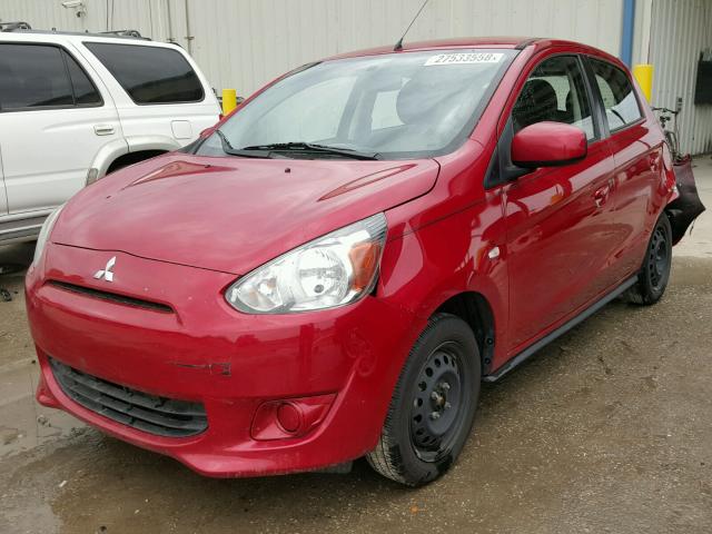 ML32A3HJ1EH007829 - 2014 MITSUBISHI MIRAGE DE RED photo 2