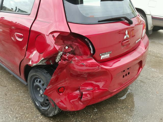 ML32A3HJ1EH007829 - 2014 MITSUBISHI MIRAGE DE RED photo 9