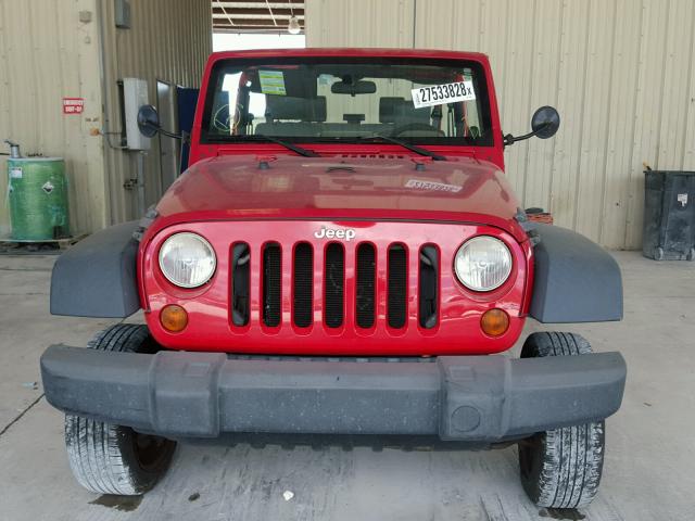 1J4FA24148L645583 - 2008 JEEP WRANGLER X RED photo 10