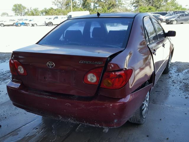 JTDBR32E230028749 - 2003 TOYOTA COROLLA CE RED photo 4