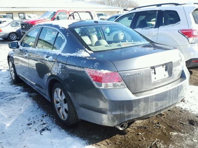 1HGCP36848A026597 - 2008 HONDA ACCORD EXL GRAY photo 3