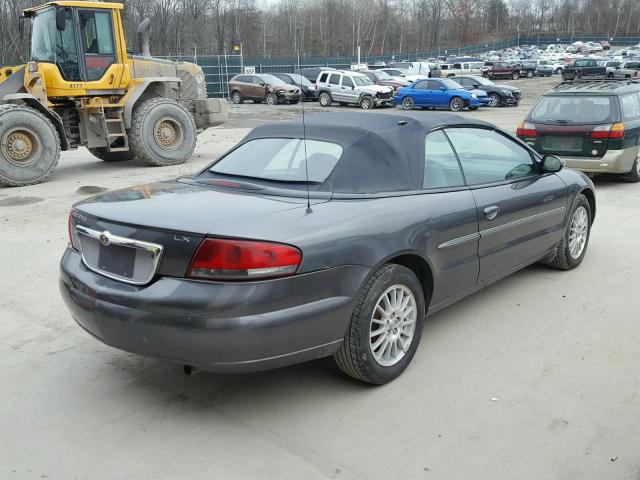 1C3EL45X74N421351 - 2004 CHRYSLER SEBRING LX CHARCOAL photo 4