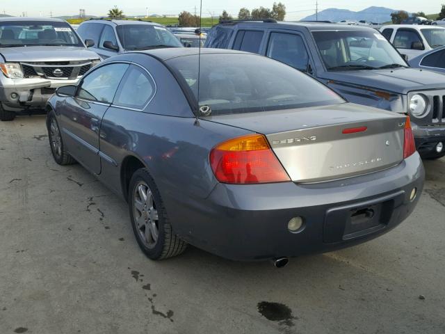 4C3AG52HX2E123619 - 2002 CHRYSLER SEBRING LX GRAY photo 3