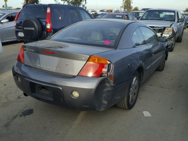 4C3AG52HX2E123619 - 2002 CHRYSLER SEBRING LX GRAY photo 4