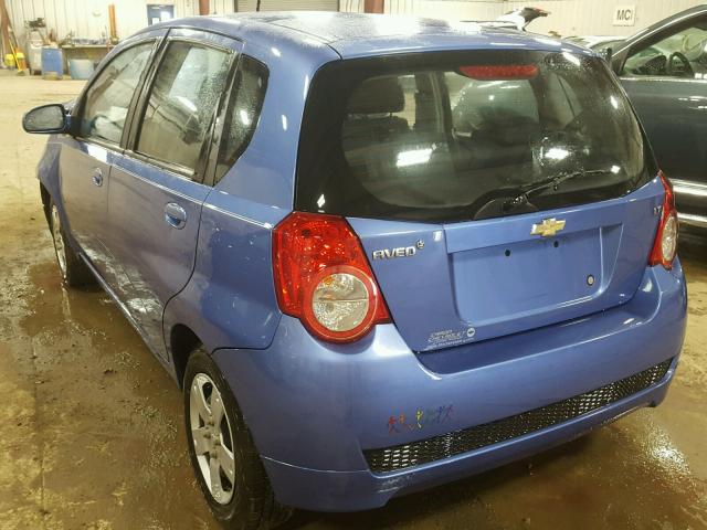 KL1TD66E49B320275 - 2009 CHEVROLET AVEO LS 蓝色 照片 3