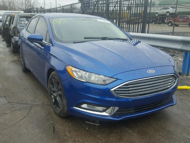 3FA6P0H71JR109212 - 2018 FORD FUSION SE أزرق صورة 1