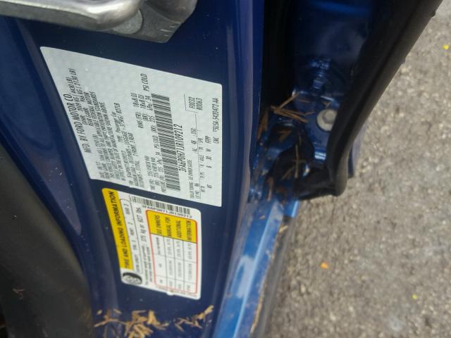 3FA6P0H71JR109212 - 2018 FORD FUSION SE أزرق صورة 10