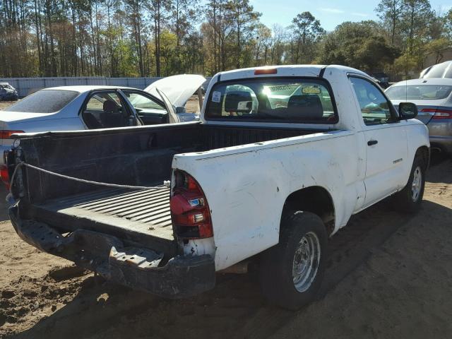 5TENX22N15Z069230 - 2005 TOYOTA TACOMA WHITE photo 4