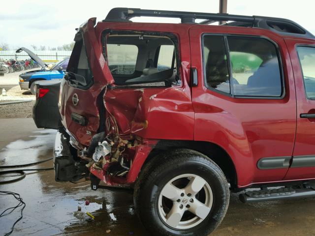 5N1AN08W55C629916 - 2005 NISSAN XTERRA OFF RED photo 9