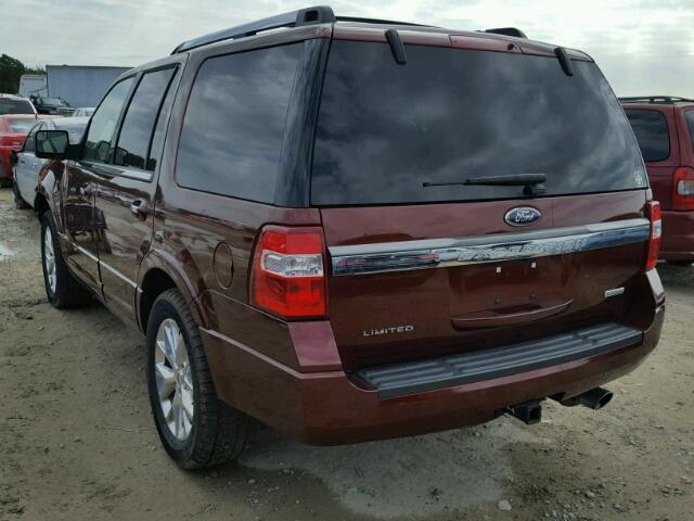 1FMJU1KT5GEF41835 - 2016 FORD EXPEDITION BURGUNDY photo 3