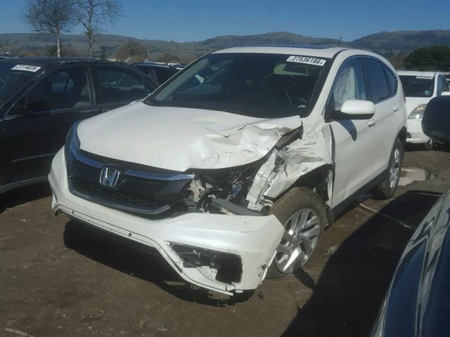 5J6RM4H58FL038290 - 2015 HONDA CR-V EX WHITE photo 2