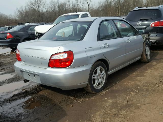 JF1GD66535H504355 - 2005 SUBARU IMPREZA RS SILVER photo 4