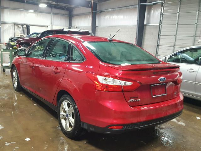 1FAHP3F27CL259988 - 2012 FORD FOCUS SE RED photo 3