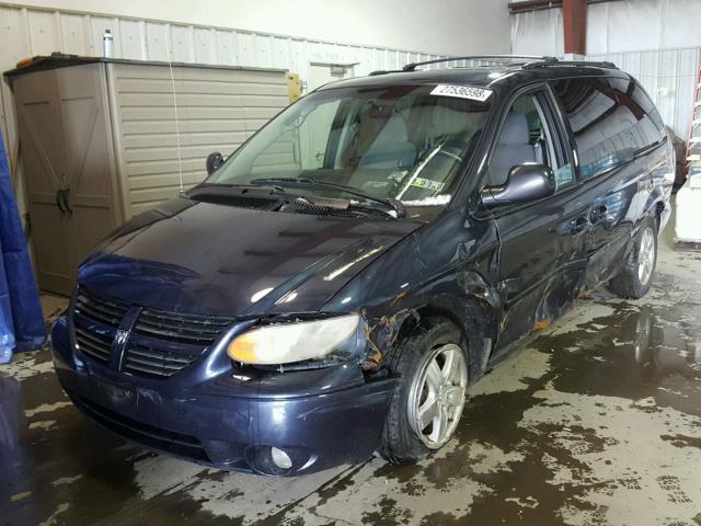 2D4GP44L57R215558 - 2007 DODGE GRAND CARA BLUE photo 2