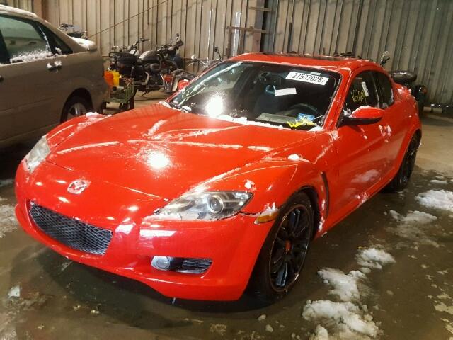 JM1FE173280214792 - 2008 MAZDA RX8 RED photo 2