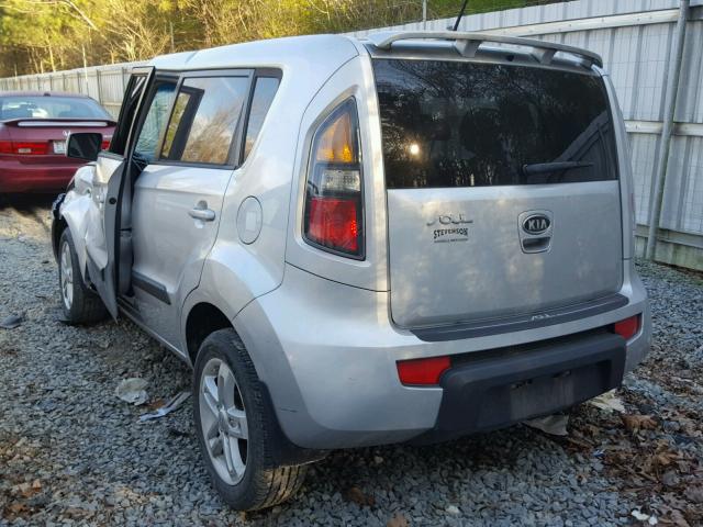 KNDJT2A24B7716594 - 2011 KIA SOUL + GRAY photo 3