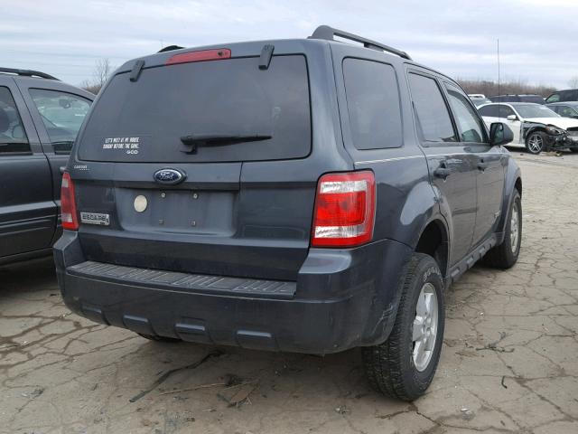 1FMCU03Z98KC70190 - 2008 FORD ESCAPE XLT GRAY photo 4