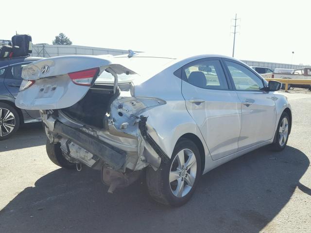 KMHDH4AE1DU823350 - 2013 HYUNDAI ELANTRA GL SILVER photo 4