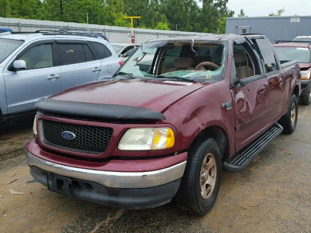 1FTRW07603KB40445 - 2003 FORD F150 RED photo 2