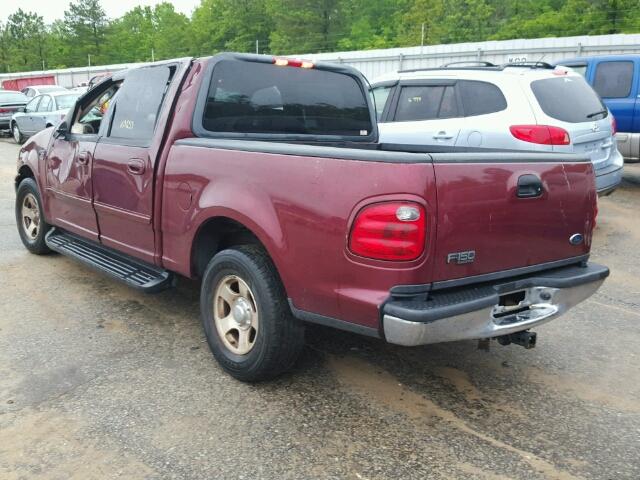 1FTRW07603KB40445 - 2003 FORD F150 RED photo 3