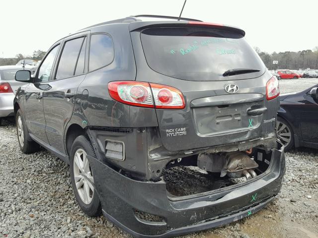 5NMSH4AG6AH371184 - 2010 HYUNDAI SANTA FE S GRAY photo 3